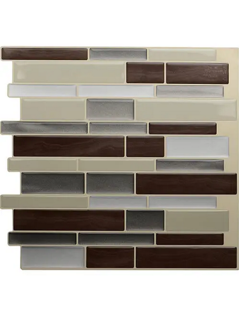 Peel and stick brick backsplash